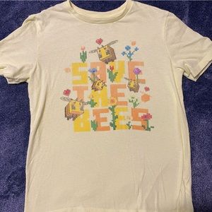 Old Navy Save The Bees Minecraft Tee